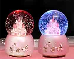 Palla Di Neve Musicale Rotante Con Luci - Sfera Di Cristallo Con Nefiata, Regalo Natale E Compleanno - Foto 4