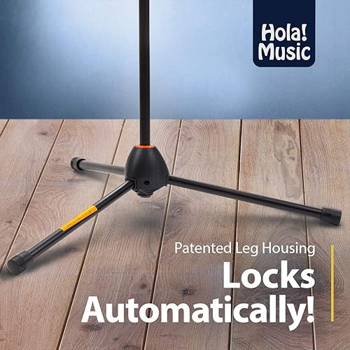 Miniatura 7 de Hola! Music HPS-101KD - Soporte de micrófono profesional de perfil bajo para bombos, color negro.