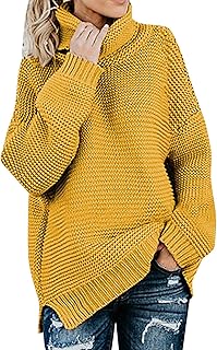 Linda ropa de punto para mujer, suéter de manga larga con cuello alto de color liso para mujer, suéter de manga corta