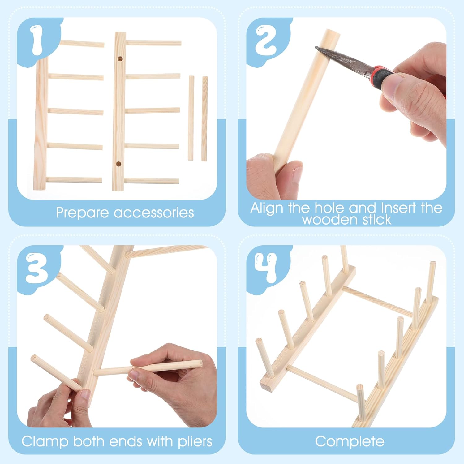Wooden Puzzle Display Stand, Jigsaw Puzzle Holder Rack Wood Display Stand Craft Collection Storage Organizer Shelf for Adults Craft Collection Lovers