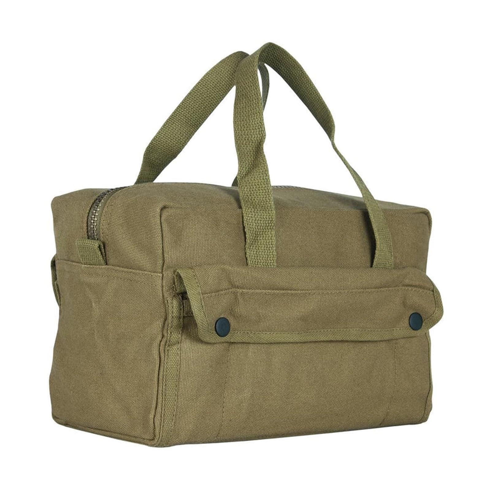 FOX OUTDOOR PRODUCTS Mechanics Heavyweight Cotton Canvas Tool Bag with Heavy-Duty Brass Zipper Two-Snap Accessory Compartment and Heavy-Duty