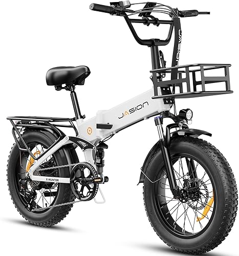 Miniatura 8 de Jasion X-Hunter - Bicicleta eléctrica para adultos, motor de pico de 1400 W, 30 MPH, velocidad máxima 624 Wh, batería extraíble, diseño de sistema