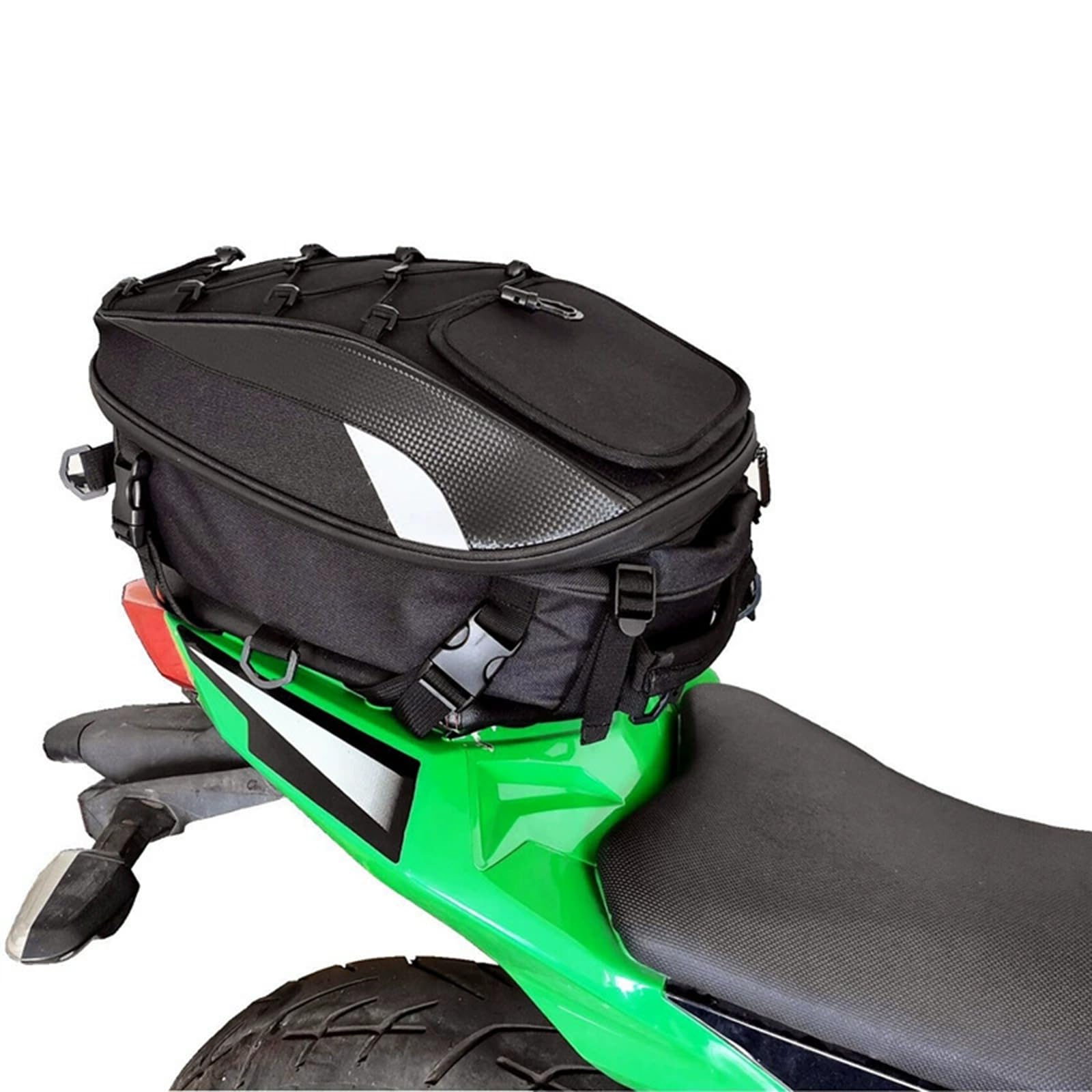 Bolsa de Asiento Trasero para Kawasaki Z800 Abs | bolsa colín moto, mochila para casco integral, mochila moto impermeable, gran capacidad expansible, porta cascos moto