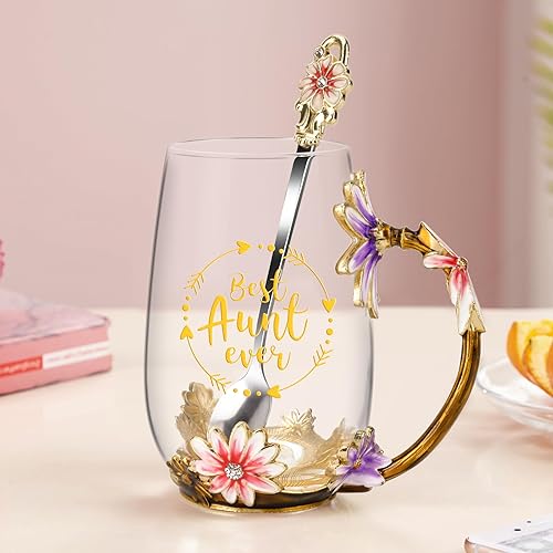 Vista 28 de OEAGO - Taza de té única, de regalo para Día de la Madre, cumpleaños, día de San Valentín, ideas para amiga, hermana, compañera de trabajo Púrpura