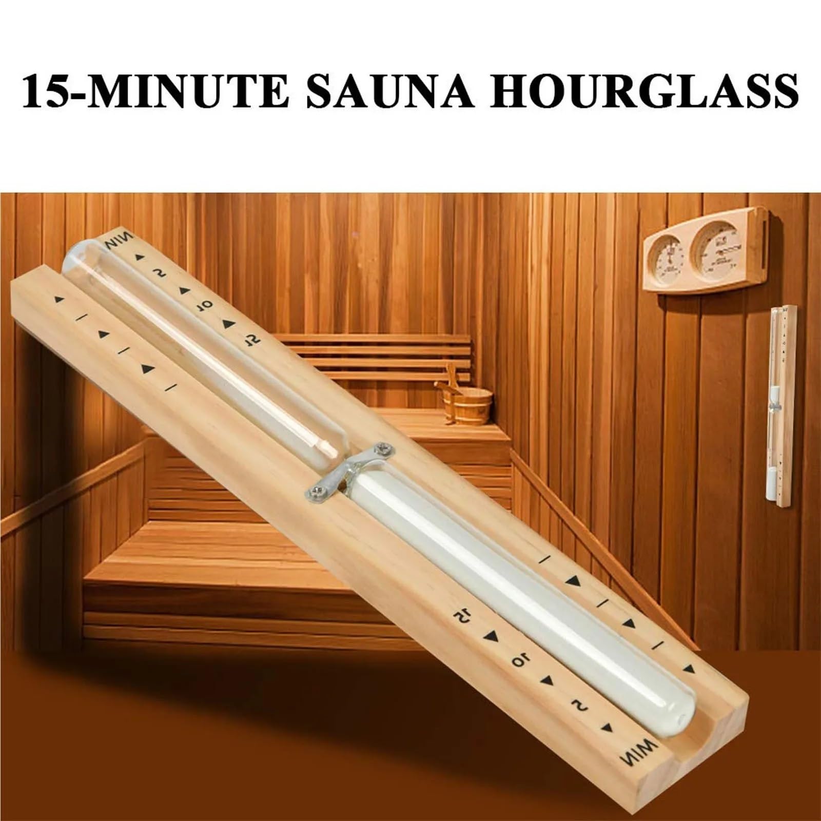 2 pezzi Clessidra in legno Timer Sauna Attività Multifunzionale Pratico Strumento di conto alla rovescia Orologio Insegnante Lavoro Gadget