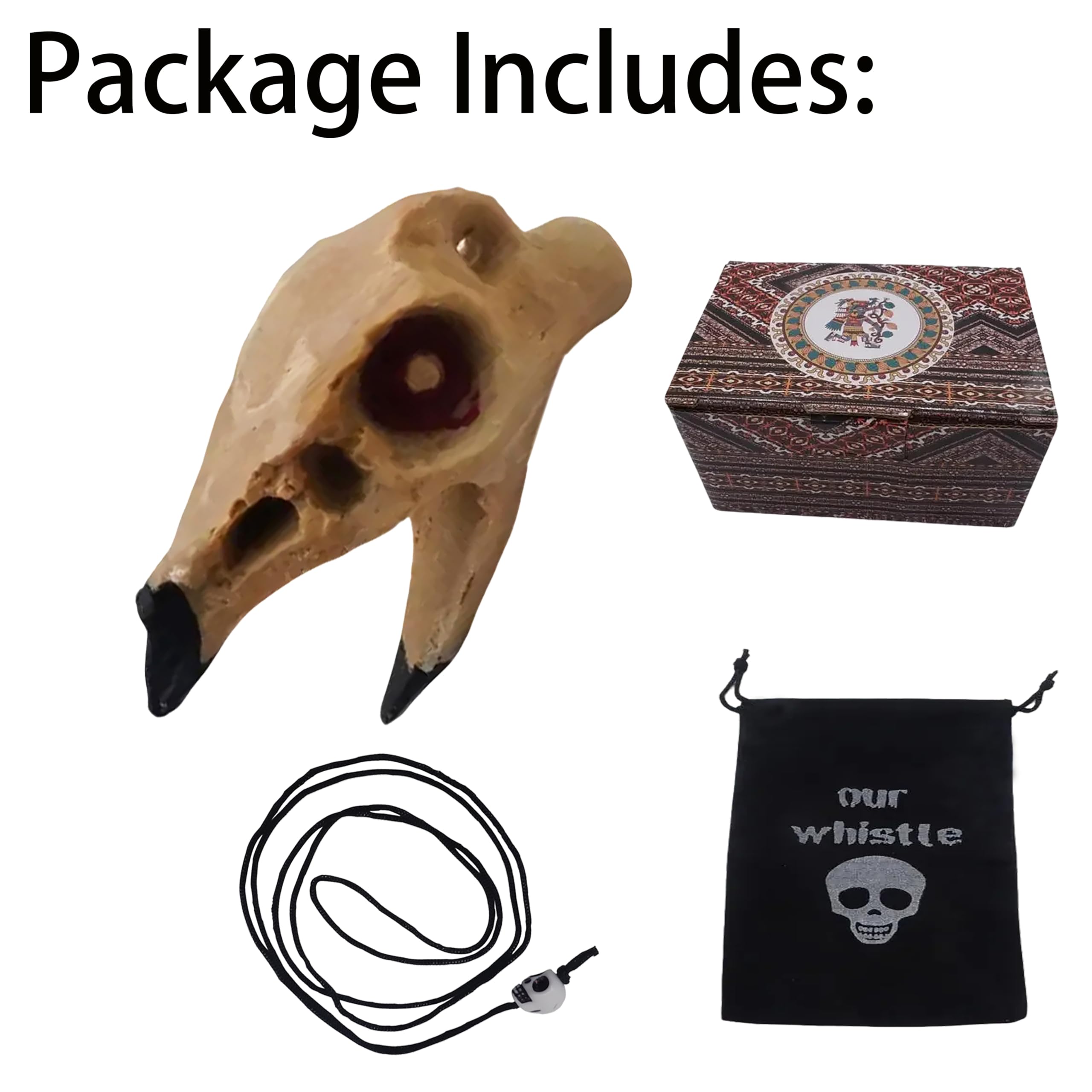 Sifflet De La Mort Aztèque – 125dB De Cris Humains Pour Halloween – Décoration Crâne