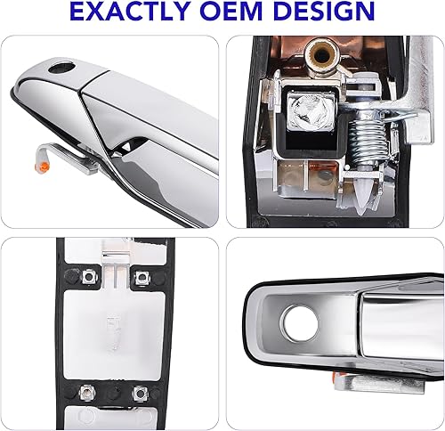 Miniatura 3 de Manija exterior cromada para puerta delantera izquierda del lado del conductor de repuesto para GMC Sierra Yukon XL Denali 2007-2013, Chevy Tahoe