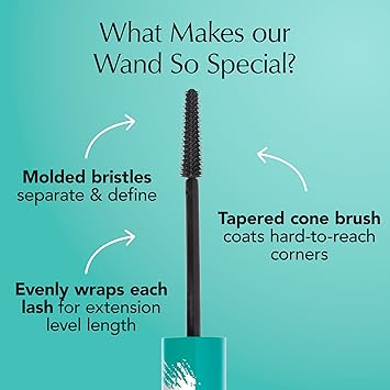 Thrive Causemetics Liquid Lash Extensions Mascara, Makeup Gift Set, Tubing Mascara Lengthening, Volumizing, Smudge Proof, No Clumping or Flaking, Cruelty Free, Whitney (Charcoal Grey)