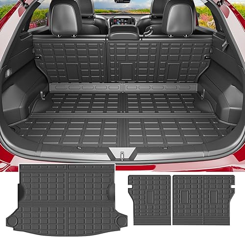 Vista 10 de powoq Tapete de Piso Compatible con Subaru Crosstrek Impreza 2018-2023 Tapete de Carga Forro de Piso TPE Protector de Asiento Trasero Forro de Carga