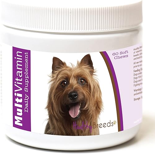 Miniatura 199 de Healthy Breeds Multivitamínico siberiano Husky para perros, suplemento diario recomendado por veterinarios, sabor a tocino, 60 masticables suaves