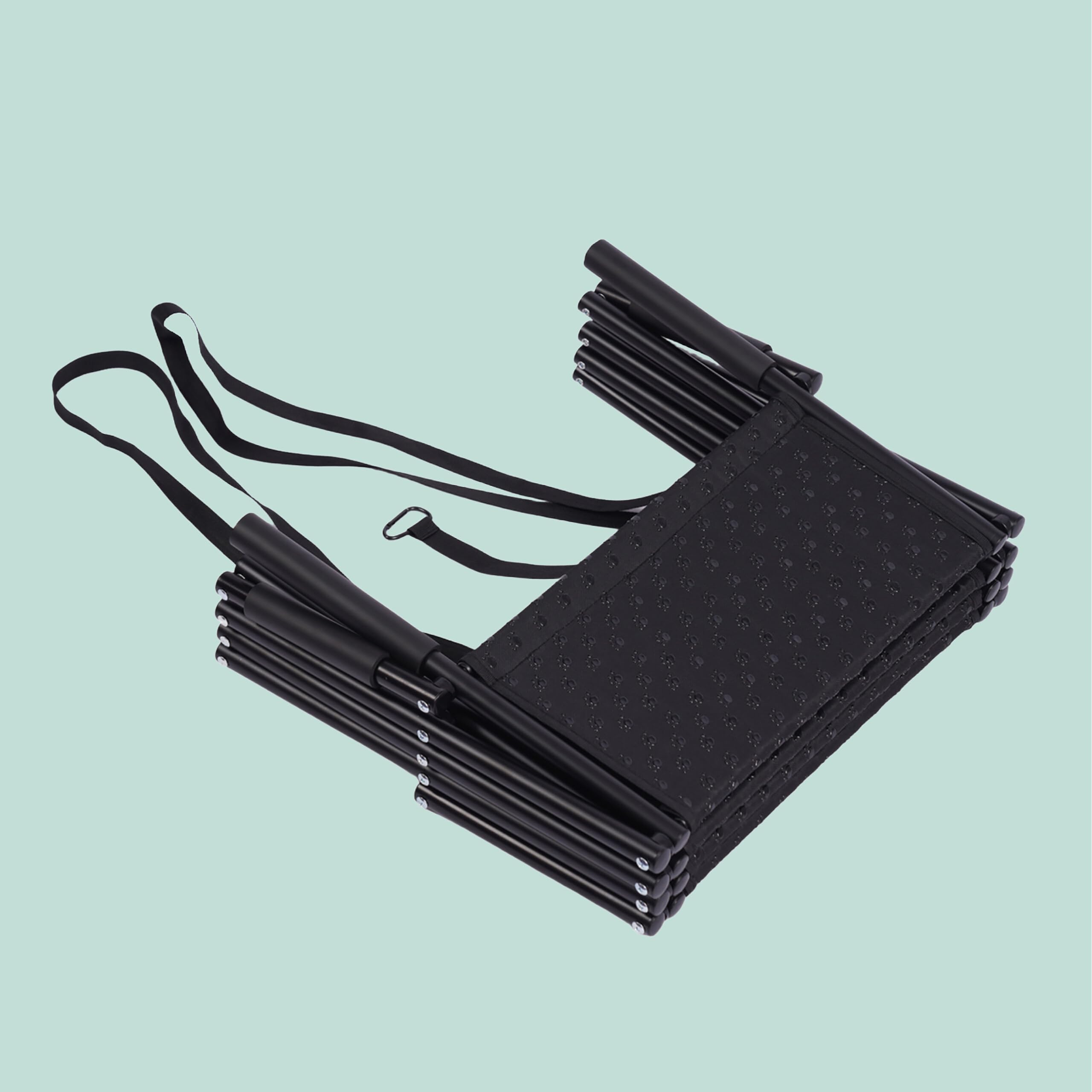 Rampa Plegable Relaxdays para Coche y Perros, 4 peldaños, Antideslizante, 76x101x45 cm, Acero y Tejido Oxford, Negro