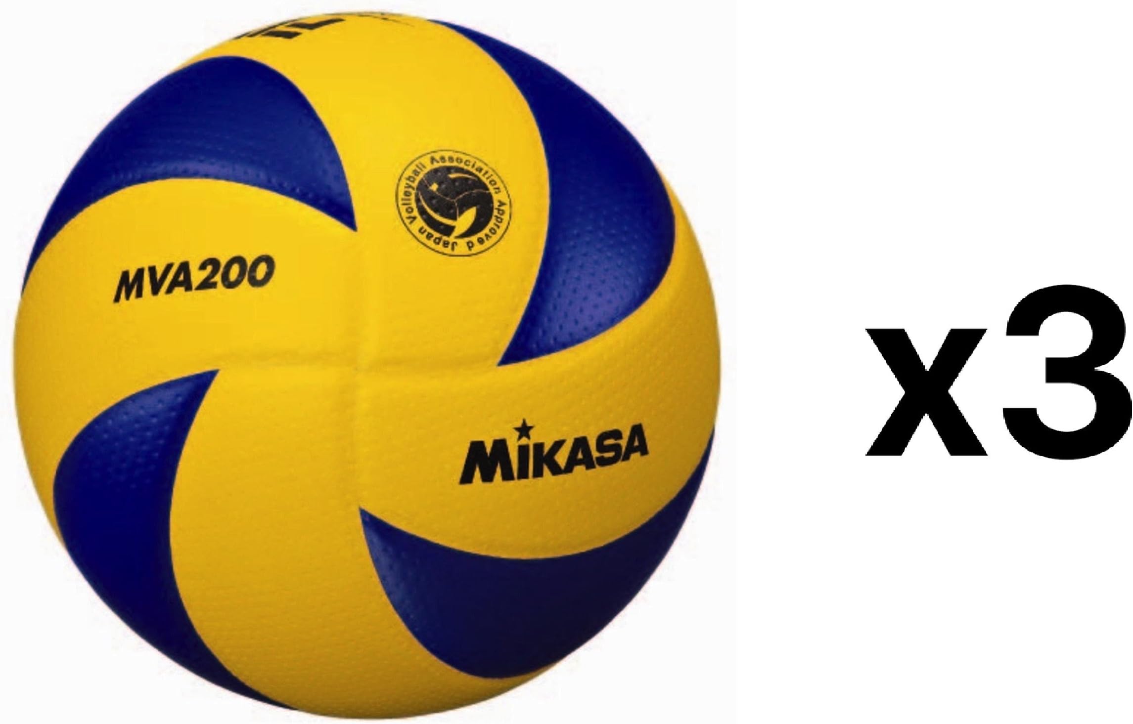 Mikasa FIVB Volleyball Official 2012 Olympic Game Ball Dimpled Surface, 3-Pack
