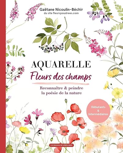 Aquarelle fleurs des champs: Reconnaitre et peindre les fleurs des champs