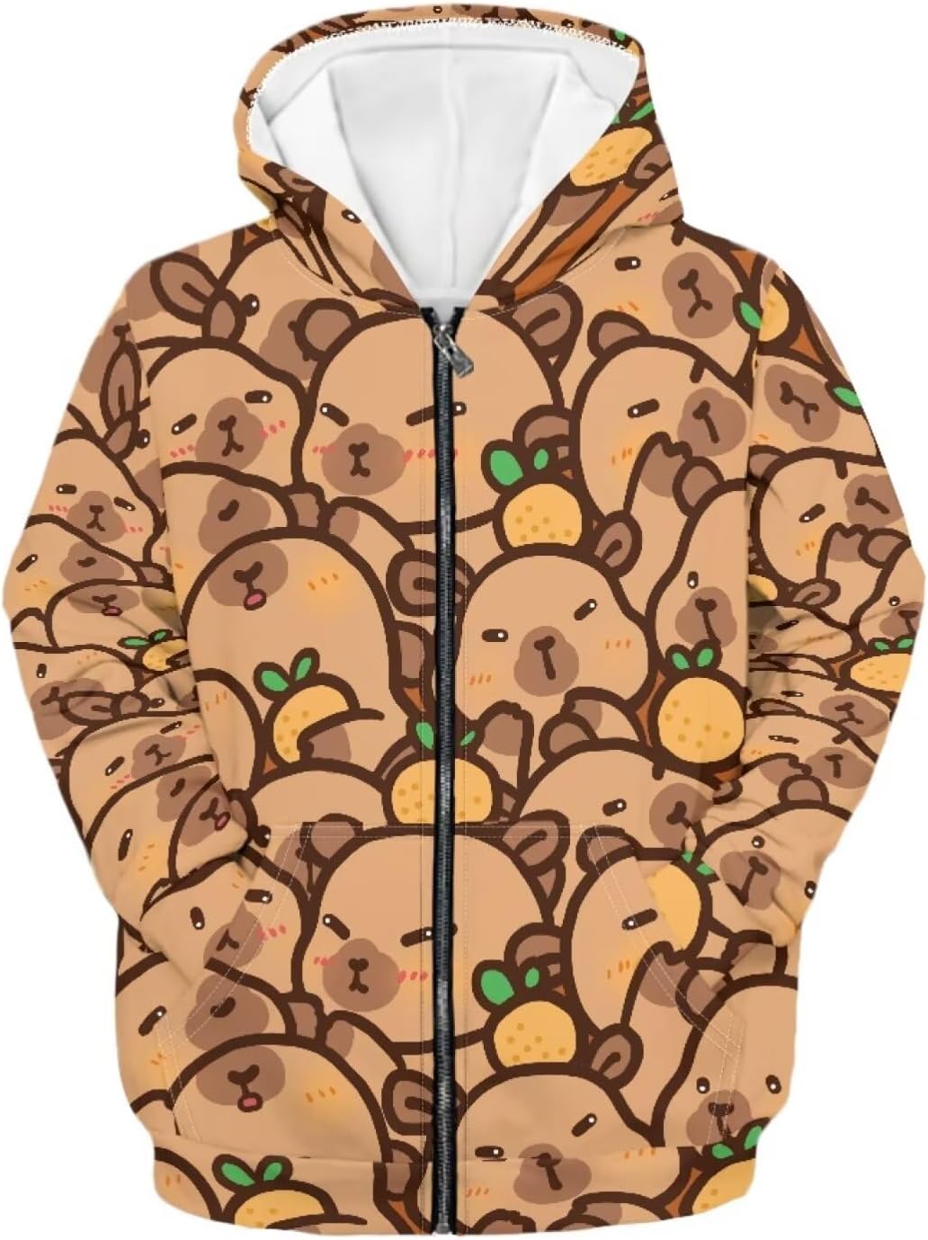 Girls Zip Up Hoodie 3D Printed Hooded Sweatshirt Hoody Coat with Pocket 6-16 Years