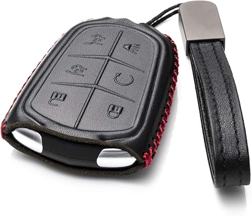 Miniatura 8 de Vitodeco Funda inteligente de cuero genuino compatible con Cadillac XT4, Cadillac XT5, Cadillac XT6 2019 - 2023 (6 botones, marrón)