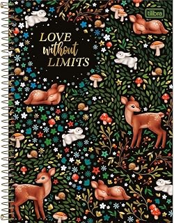 Kit de Cadernos, Tilibra, Universitário, 10 Matérias, Capa Dura, Loveland, 160 Folhas, Pacote com 4