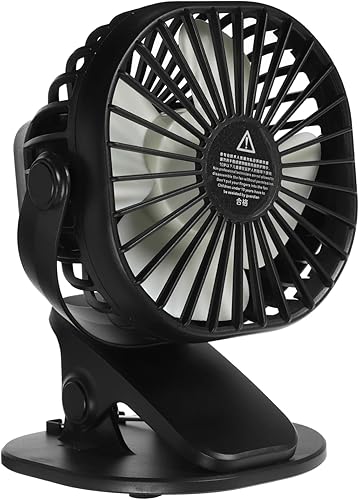 BESPORTBLE Ventilador portátil pequeño ventilador de mano Batería recargable con clip de diseño para escritorio y automóvil
