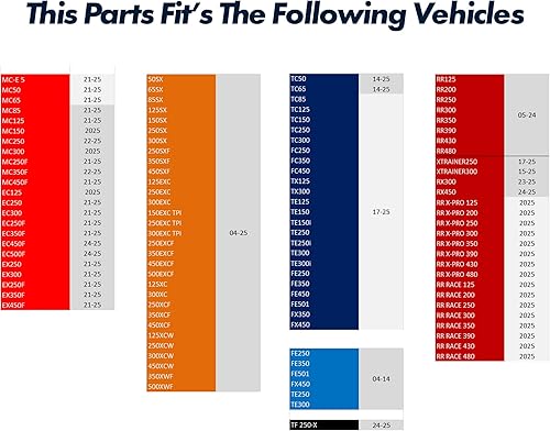 Miniatura 6 de SCAR Estriberas de acero inoxidable compatible con YAMAHA YZ YZF YZX YZFX WRF 125 250 450 FANTIC XX XE XXF XEF 97-24