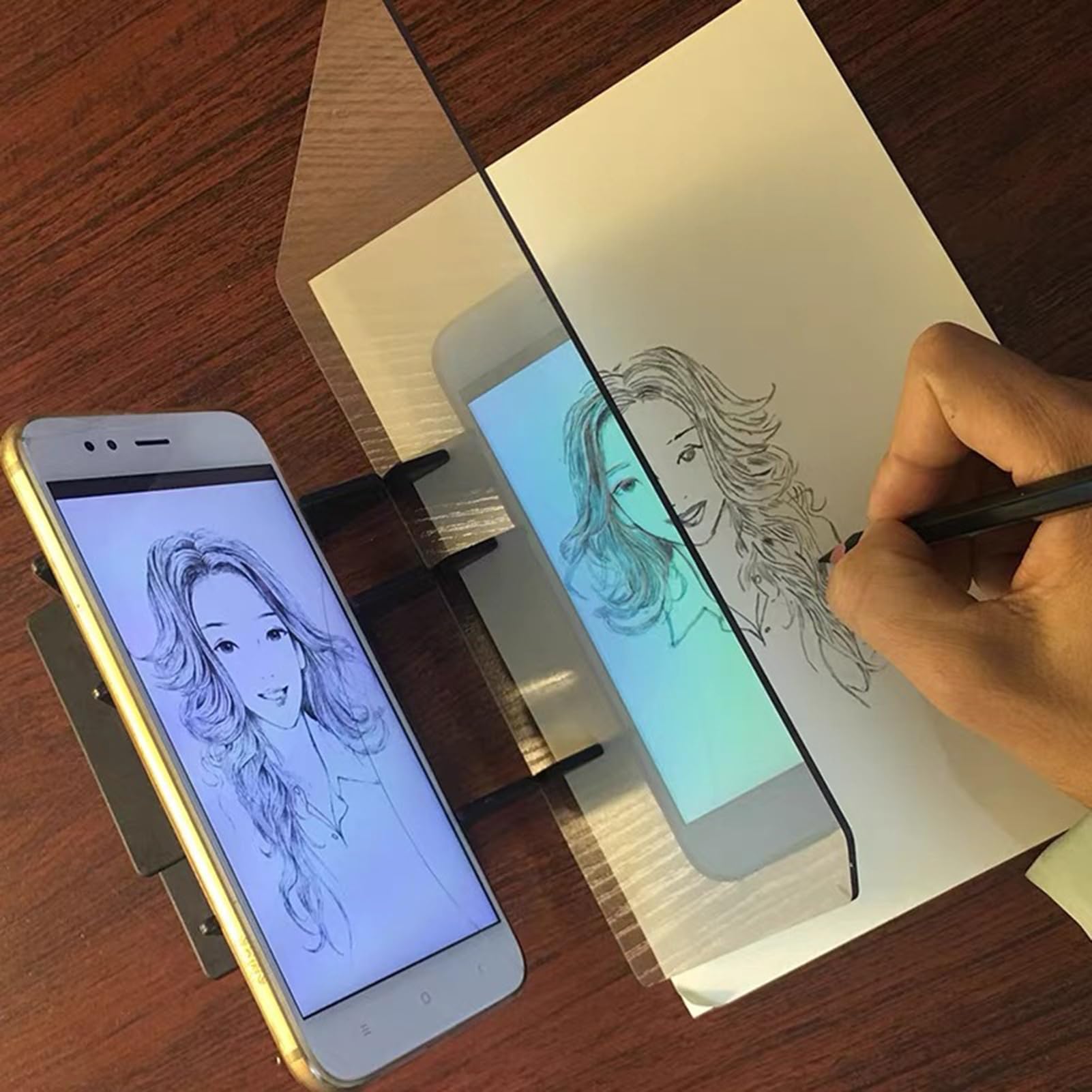 Tableau de dessin optique pour, outil d'art pour tracer avec projecteur pour jeunes artistes, table de dessin réglable pour artistes adultes maison école studio