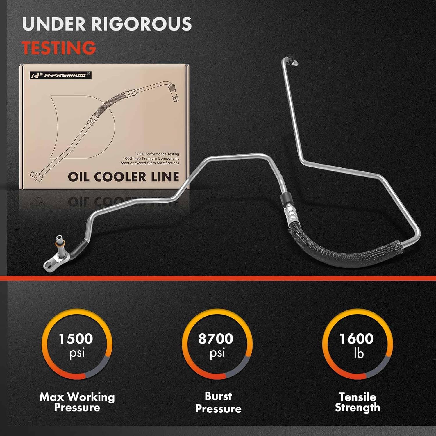 A-Premium Automatic Transmission Oil Cooler Line Hose Assembly Compatible with Chevrolet Traverse 2018-2021 & GMC Acadia 2018-2019 & Buick Enclave 2018-2021, 3.6L