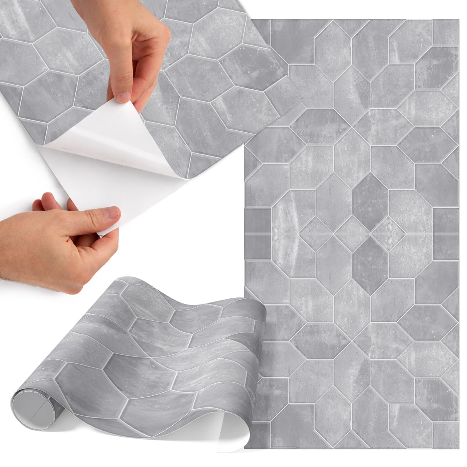 Vinilo adhesivo geométrico para renovar frentes de cocina y puertas de armario mate
