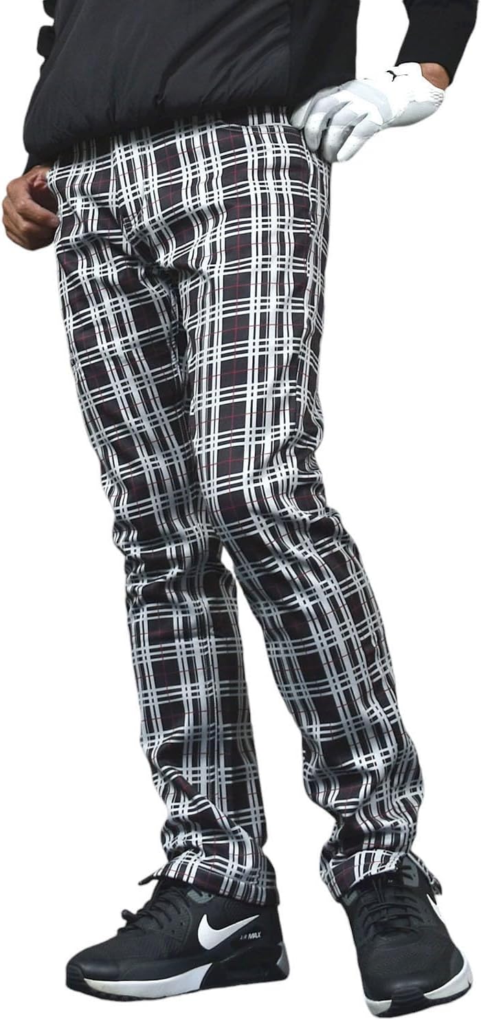 L】秋冬 キャロウェイ ゴルフ 保温 防風 裏起毛 テーパードパンツ 白