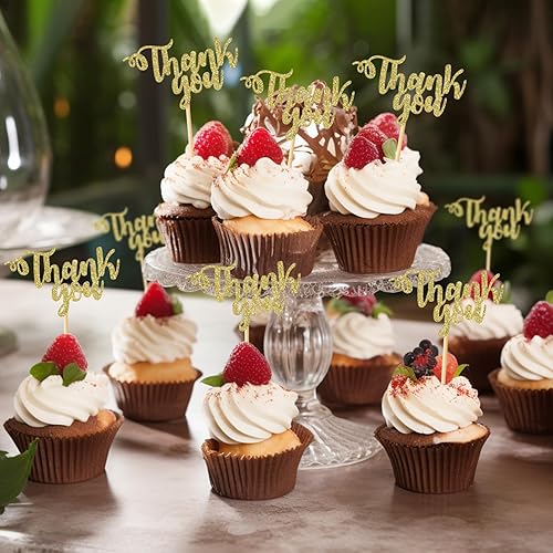 Miniatura 2 de 36 piezas de decoración de cupcakes con purpurina para el día de Acción de Gracias, para boda, aniversario, despedida de soltera, baby shower, niños