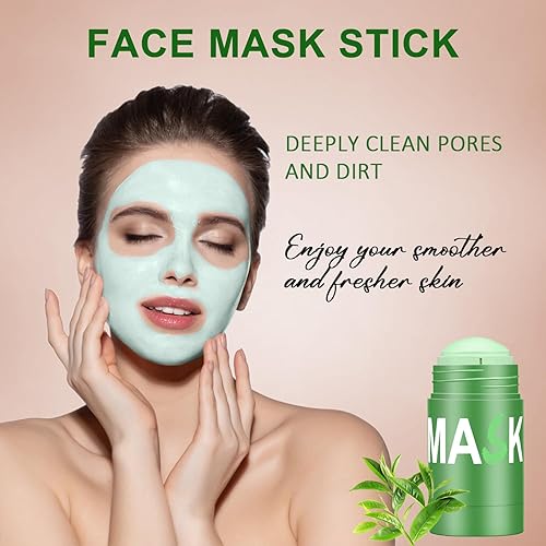 Miniatura 3 de Mascarilla facial de té verde para cara, removedor de puntos negros con extracto de té verde, mascarilla de limpieza profunda sin poros para