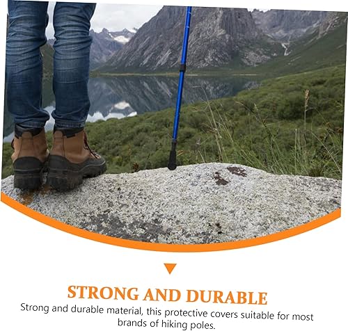 Miniatura 3 de Didiseaon Juego de 8 puntas de bastón de trekking, accesorios de viaje, pelotas de tenis de caña de senderismo para caminantes, bastón de senderismo