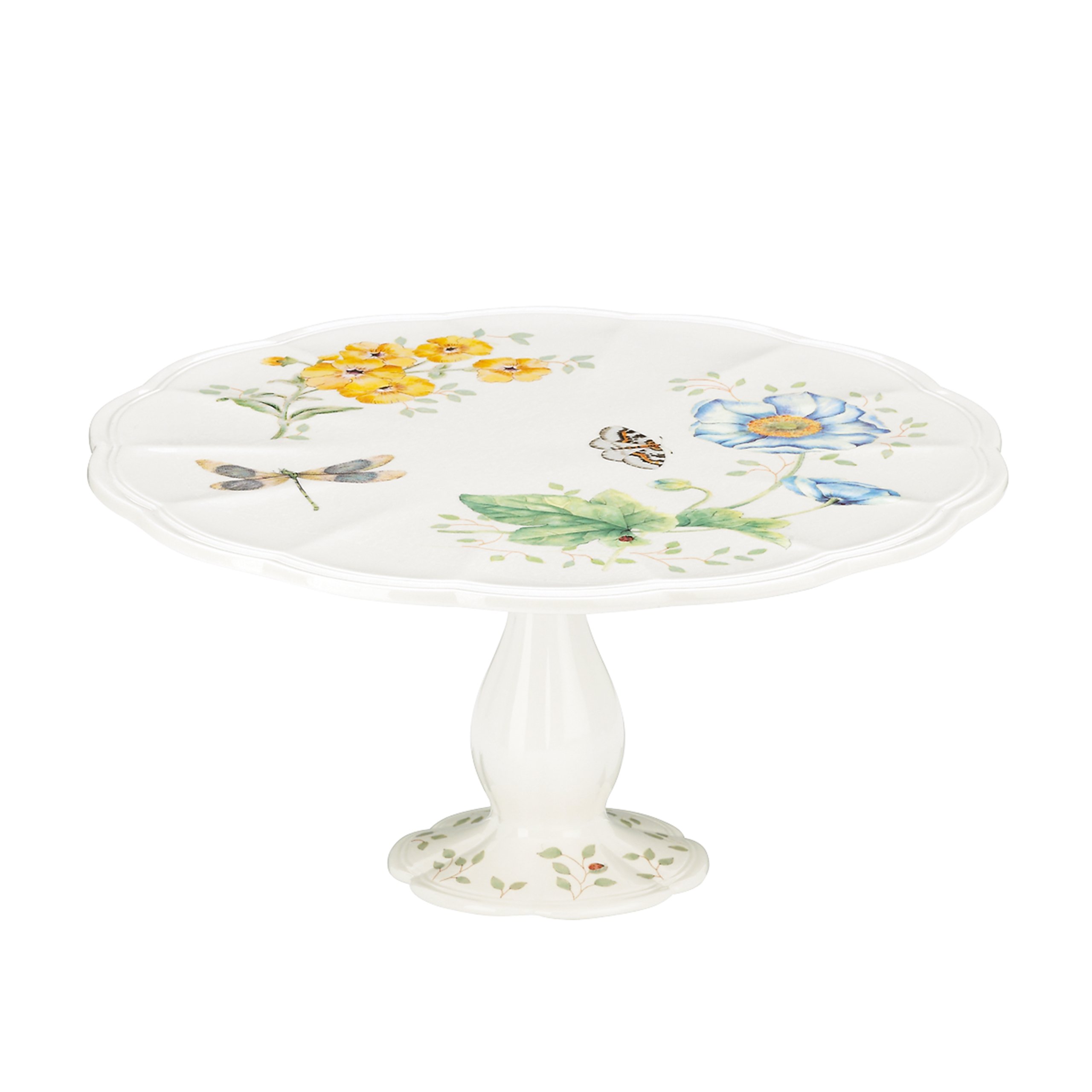 Lenox Butterfly Meadow Pedestal Cake Plate - Medium 10"