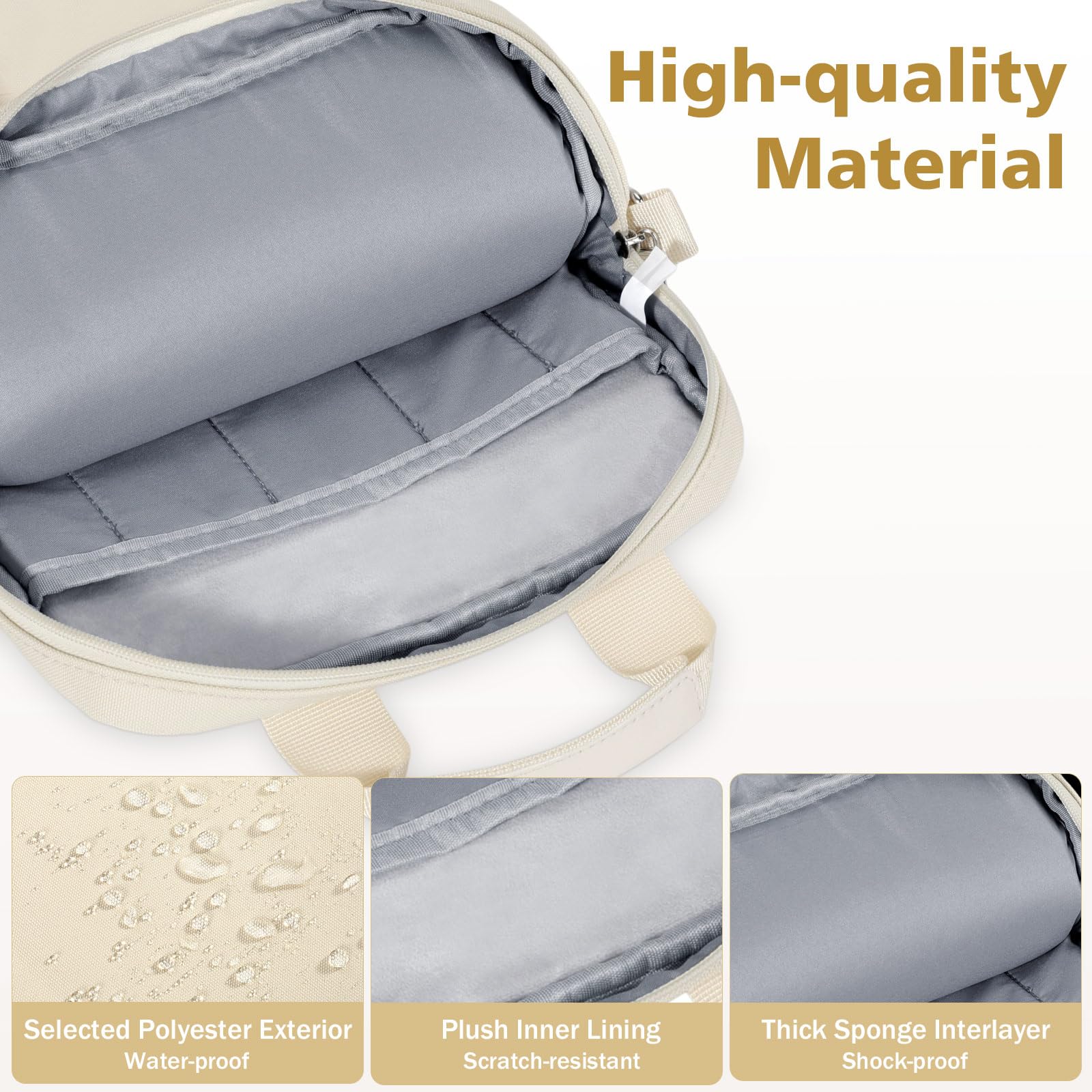 MoKo Tablet Sleeve Borsa, Maniglia Custodia con tre strati di stoccaggio e tracolla staccabile