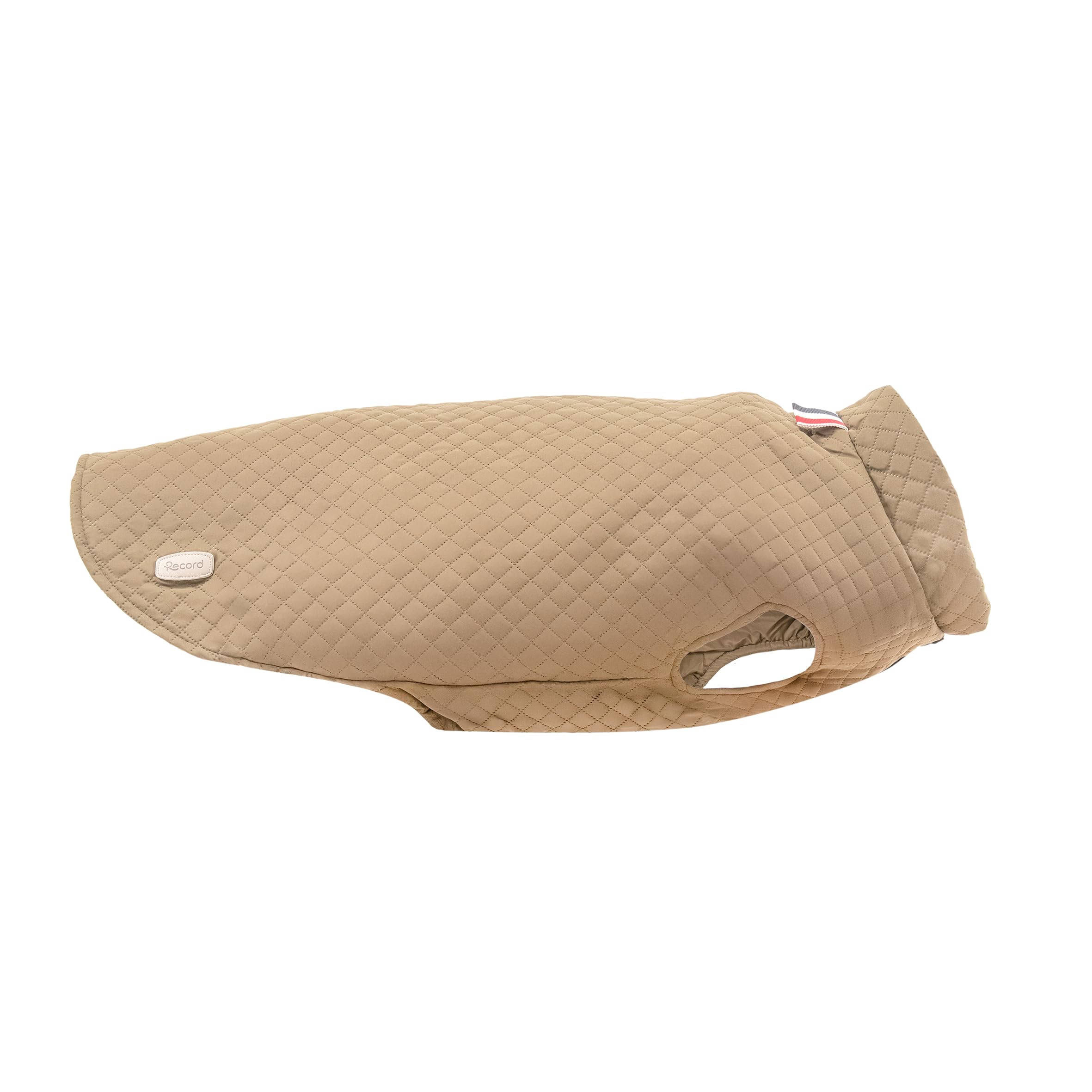 Record - Brandy Dog Raincoat with Velcro Closure and Adjustable Elastic Bands for Paws. Warm and Comfortable Winter Dog Coat | Beige, XL, Back Length 50 cm