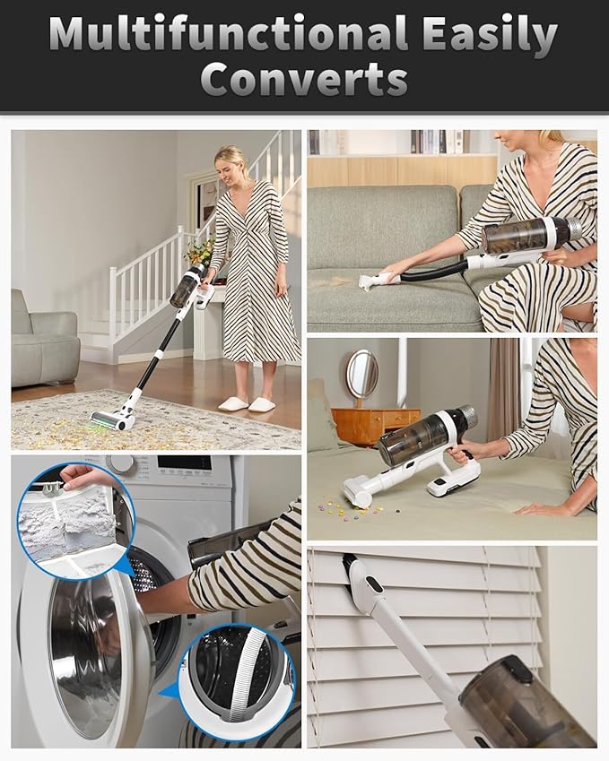 Aspiradora Inalámbrica Escoba 45KPa Filtro HEPA miniatura 5