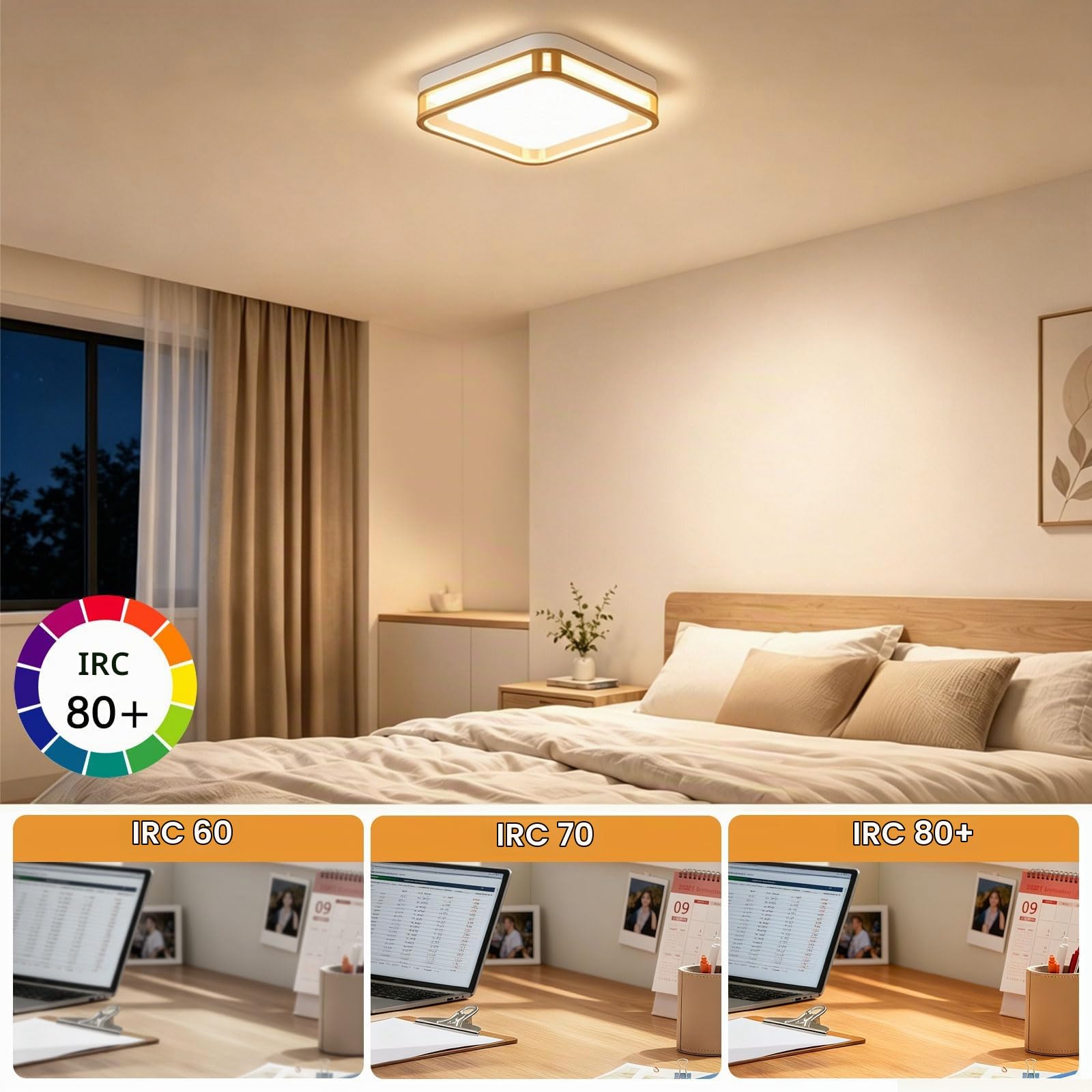4782543 Plafonnier LED Moderne 3000K Lampe Plafond