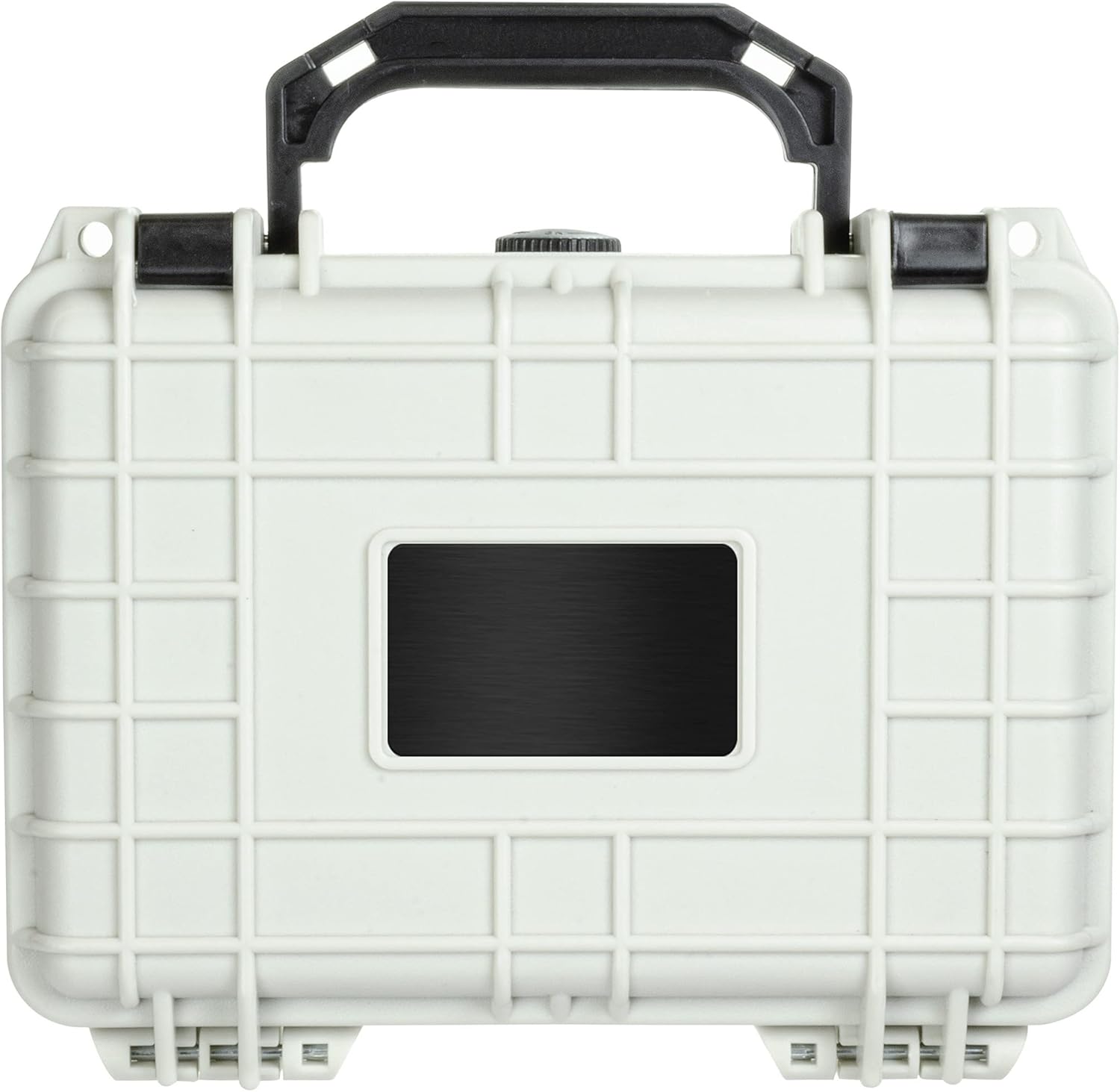 Eylar Protective Gear and Camera Hard Case with Custom Logo Engraved Plate, Water & Shock Proof w/Foam TSA Approved 8.12 inch 6.56 inch 3.56 inch (White)