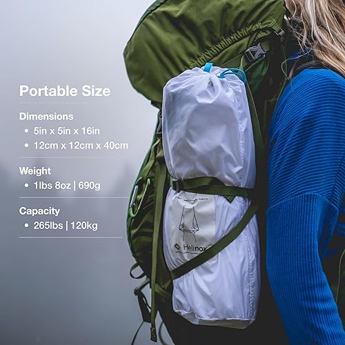 Miniatura 4 de Helinox Chair Zero - Silla de respaldo alto, 1.43 libras, ultraligera, silla de campamento de respaldo alto, mochilero, sillas plegables para