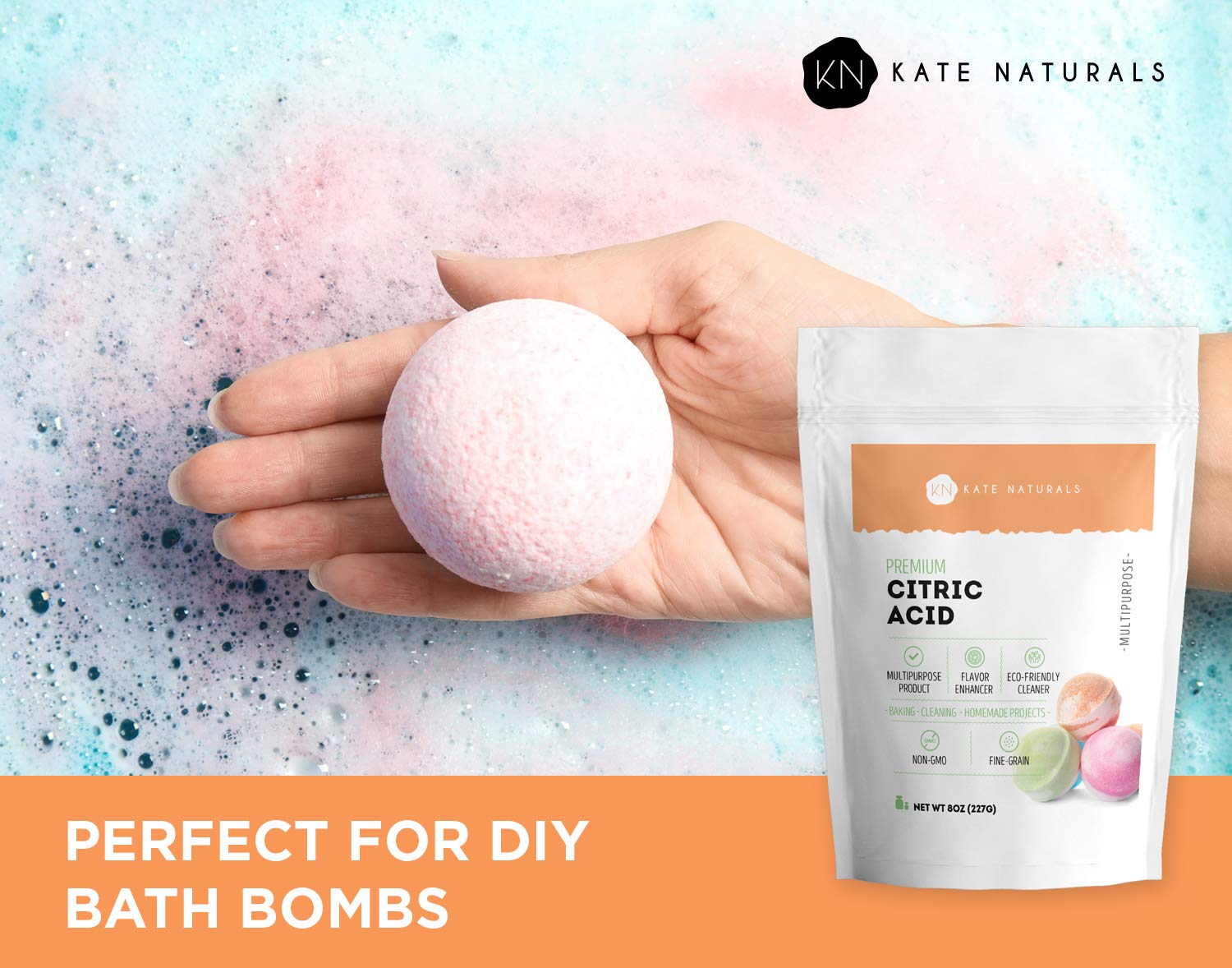 Buy Citric Acid for Bath Bombs & Cleaning (8 oz) Kate Naturals
