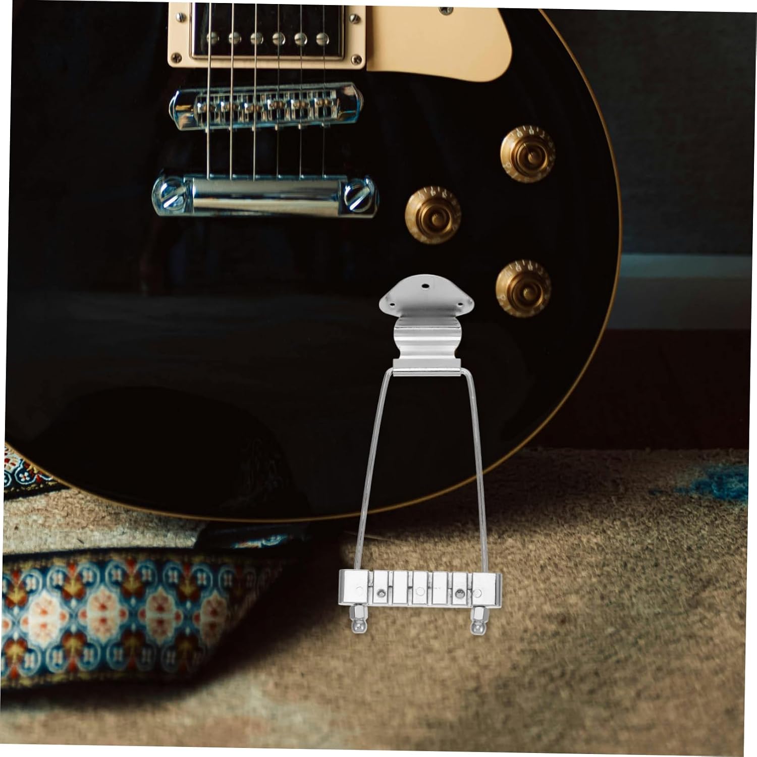 Professional Silver Tailpiece String Guitar Archtop Replacement No Decorative Pattern String Spacing for Jazz Electric Guitars