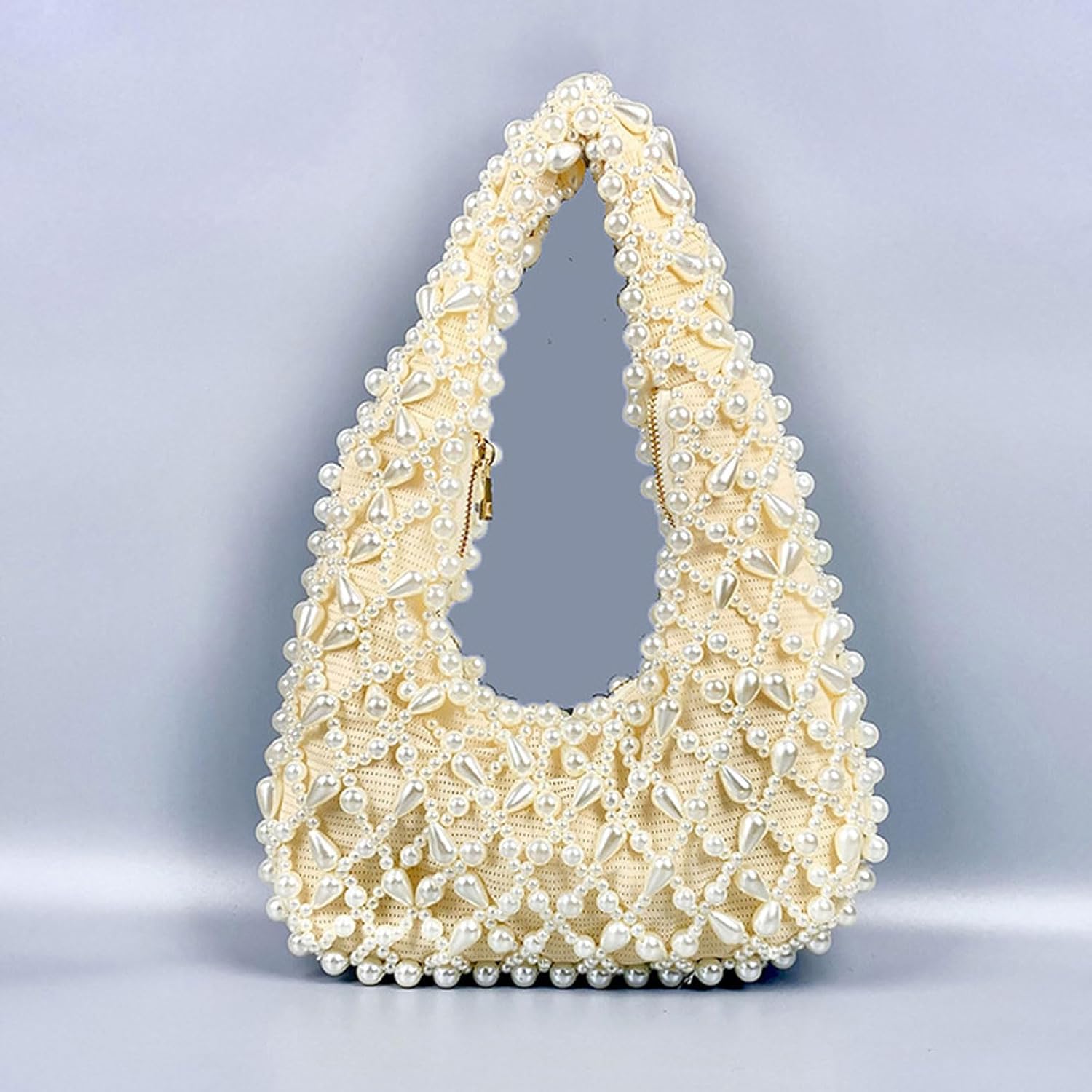 Luxury Pearl Purses Shoulder Bag for Women Pearl Bag Handmade Bags Women's Crossbody Beaded Clutch Evening Bag Wedding Party Bridal Party Gifts 15 - Image 6