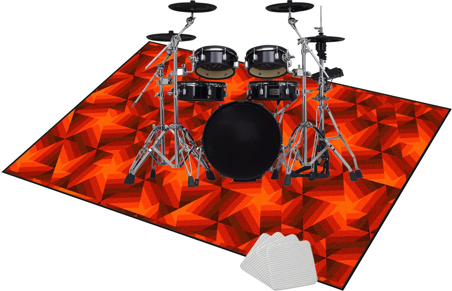 Elektroniczna mata perkusyjna, maty perkusyjne, mata akustyczna, dźwiękoszczelna mata do instrumentów muzycznych, antypoślizgowa mata na baterie 230 x 200 cm