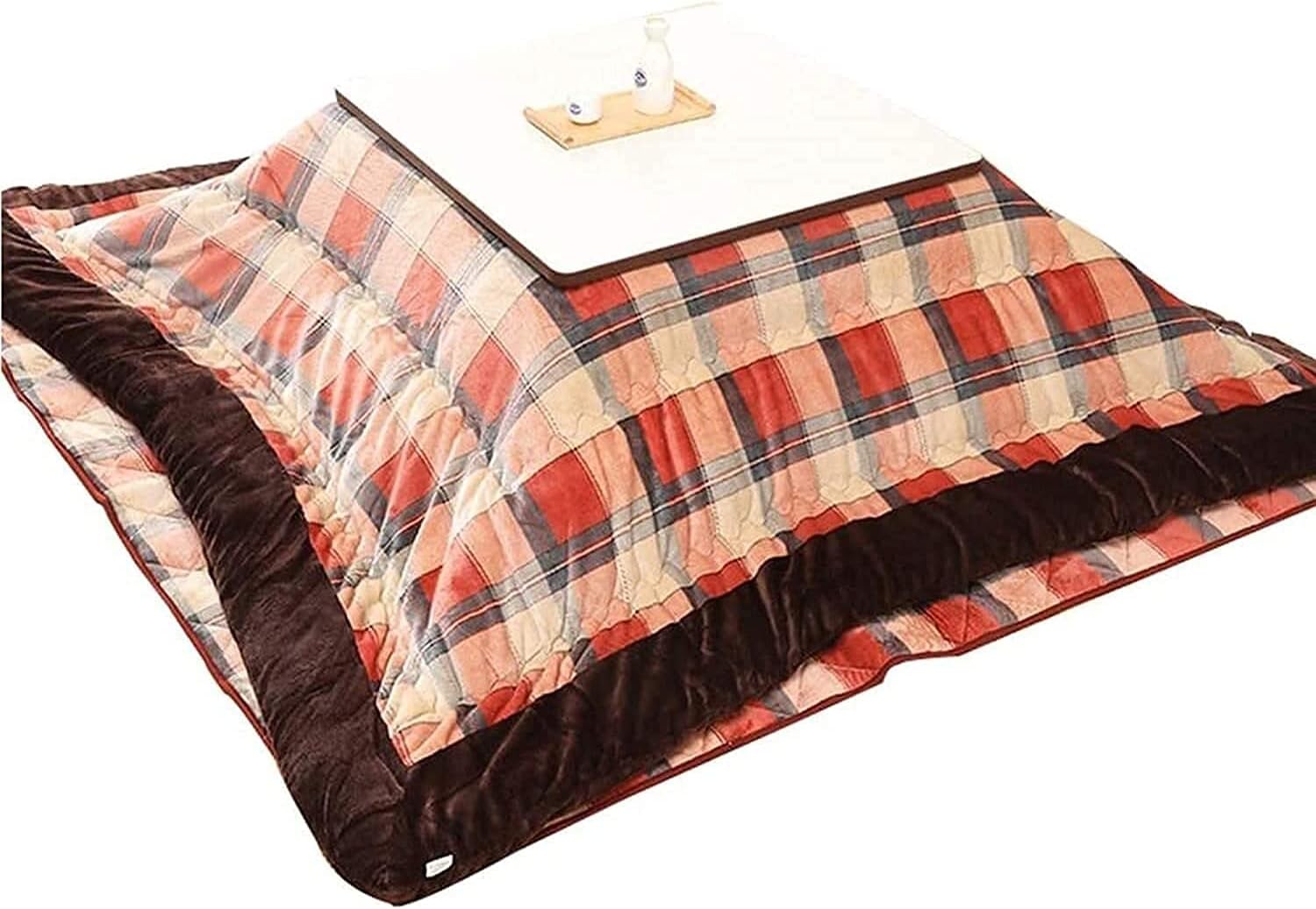 Japanese futon Set Heating Table Tatami kotatsu Table Thick Japanese Stove futon Set 4 Pieces for Winter Heating (Color : B) (A)
