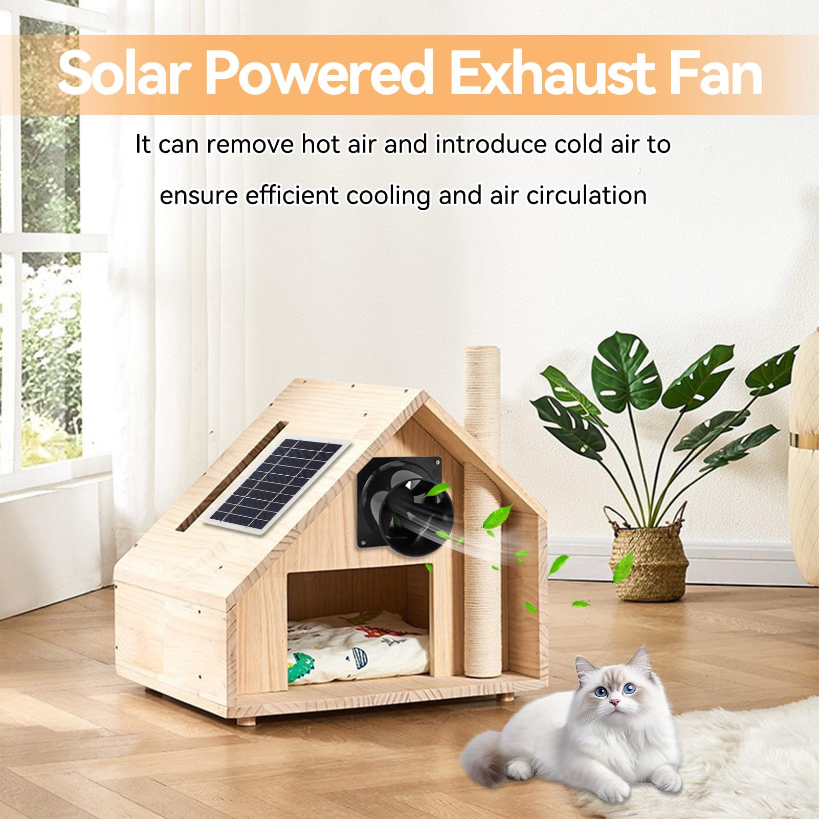 Kit Ventilateur Panneau Solaire 100mm Échappement 10W 12V Pour Serre Extérieur