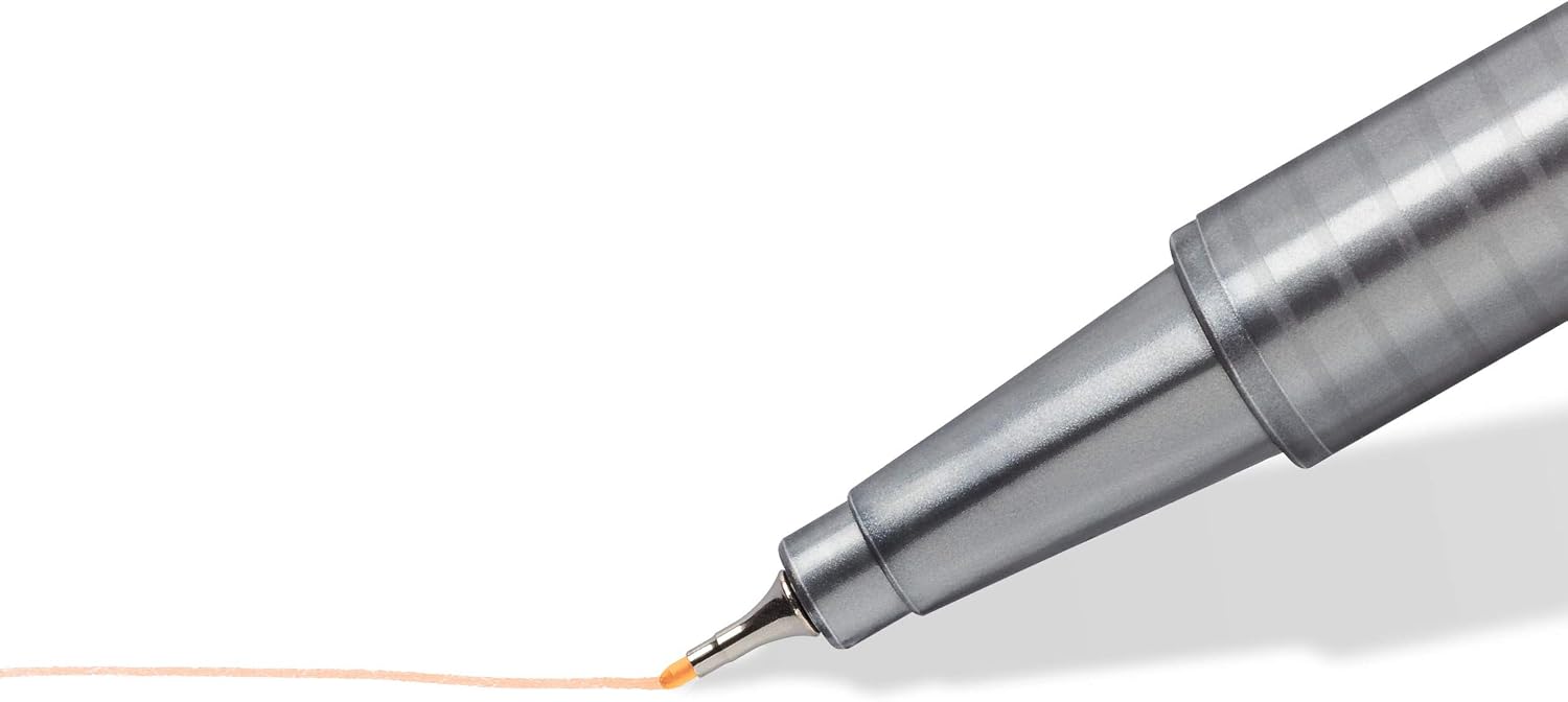 STAEDTLER triplus fineliner, Triangular Pens 0.3mm, Includes Easel Case for Home & Travel, 6 Pastel Colors, 334 SB6 PA
