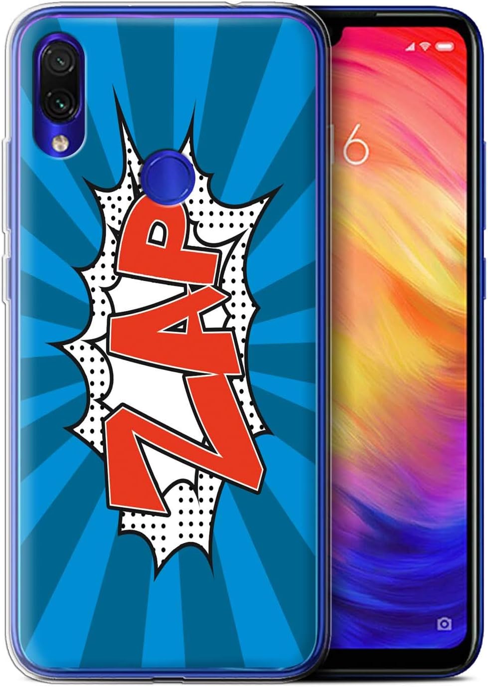 eSwish Gel TPU Phone Case/Cover for Xiaomi Redmi Note 7/7 Pro/7S / Zap Design/Comics/Cartoon Words Collection