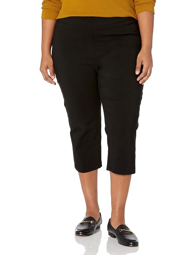 Briggs New York Womens Plus-Size Pull on Capri L Pocket