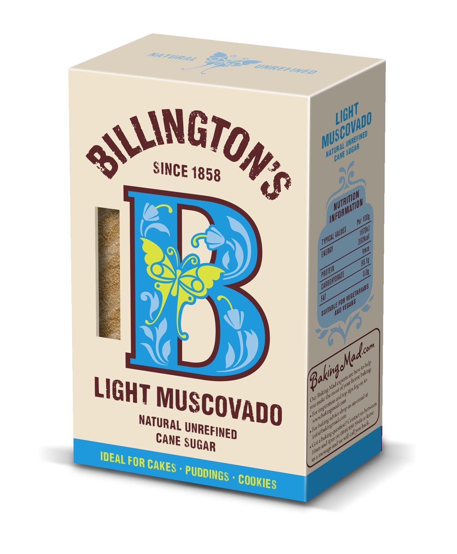Billingtons Light Muscovado Sugar 2000g (Case of 4)