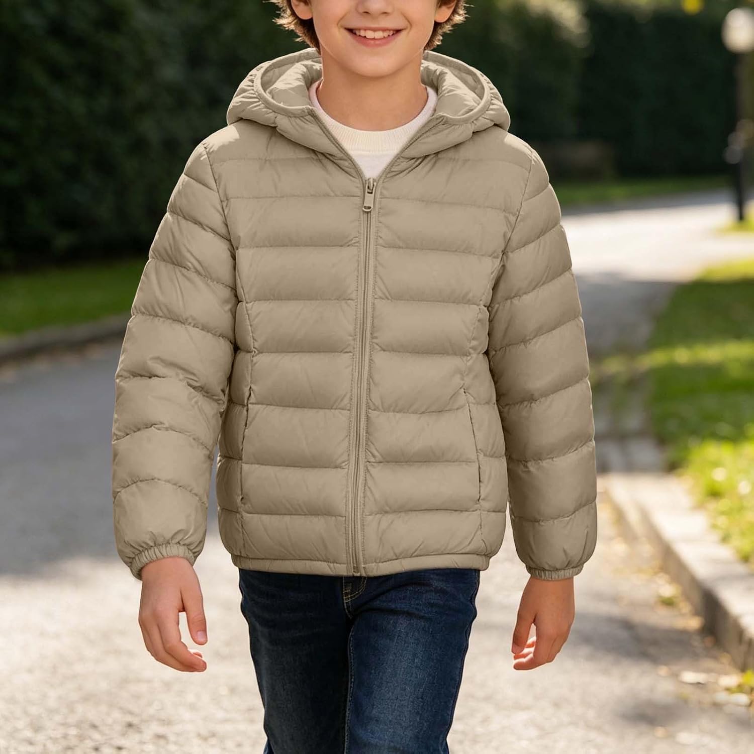 Kids Windproof Hooded Puffer Jacket Warm Winter Parka | Kids Boy’s Winter Coat Windproof Hooded Puffer Jackets Girls Warm Outerwear Parka Padded Jacket Lightweight Warm Down Jacket