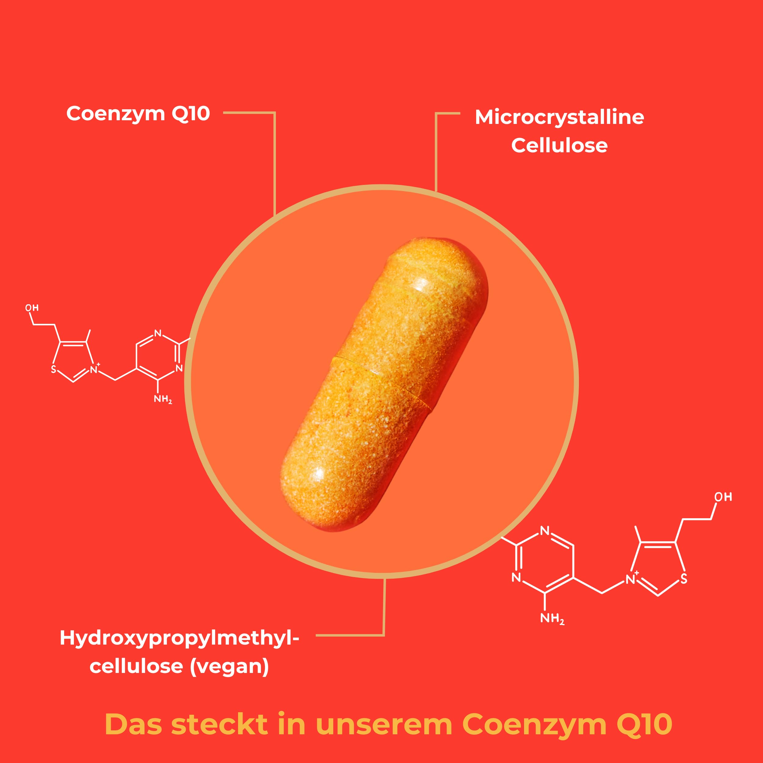 Coenzym Q10 Kapseln mit Ubichinon - hochdosiert - gewonnen durch pflanzliche Fermentation - 60 vegane - ohne Zusatzstoffe
