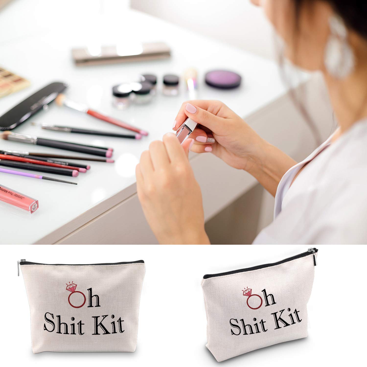 Bachelorette Kit Taschen Brautdusche Geschenk Oh Shit Kit Make-up Tasche Hochzeit Party Kosmetiktasche Brautjungfer Make-up Tasche, Oh Shit Kit