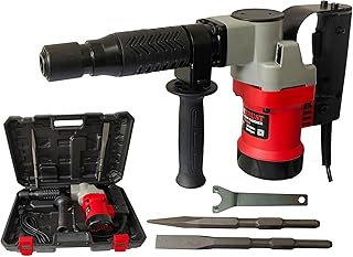 Inditrust 1300W 5.6kg Demolition Hammer Copper Armature and Coil with 2 chisels and a carrying box, Concrete Breaker with 6 MONTHS WARRANTY (RED)